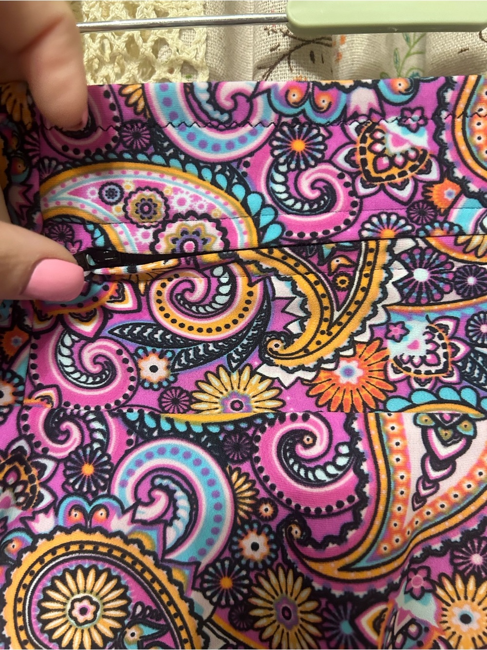 SparkleSkirts Paisley Athletic Skort XS Purple Pink Built-In Shorts - Picture 5 of 6